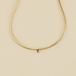 AGATHA FR Collier Ras Du Cou NEITH - Vert / Doré