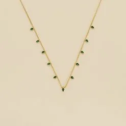 AGATHA FR Collier Ras Du Cou NEITH - Vert / Doré