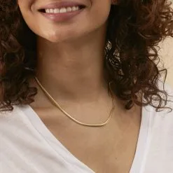 AGATHA FR Collier Mi-long EFFLEURE - Doré -Anneau Soldes 02690006 157 TU M1