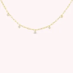 AGATHA FR Collier Ras Du Cou HERA - Cristal / Doré