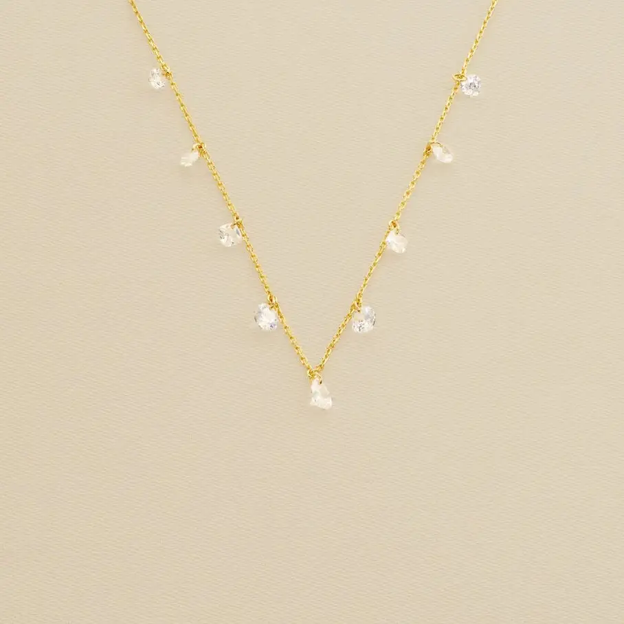 AGATHA FR Collier Ras Du Cou PETILLE - Cristal / Doré 3 AGATHA FR Collier Ras Du Cou PETILLE - Cristal / Doré