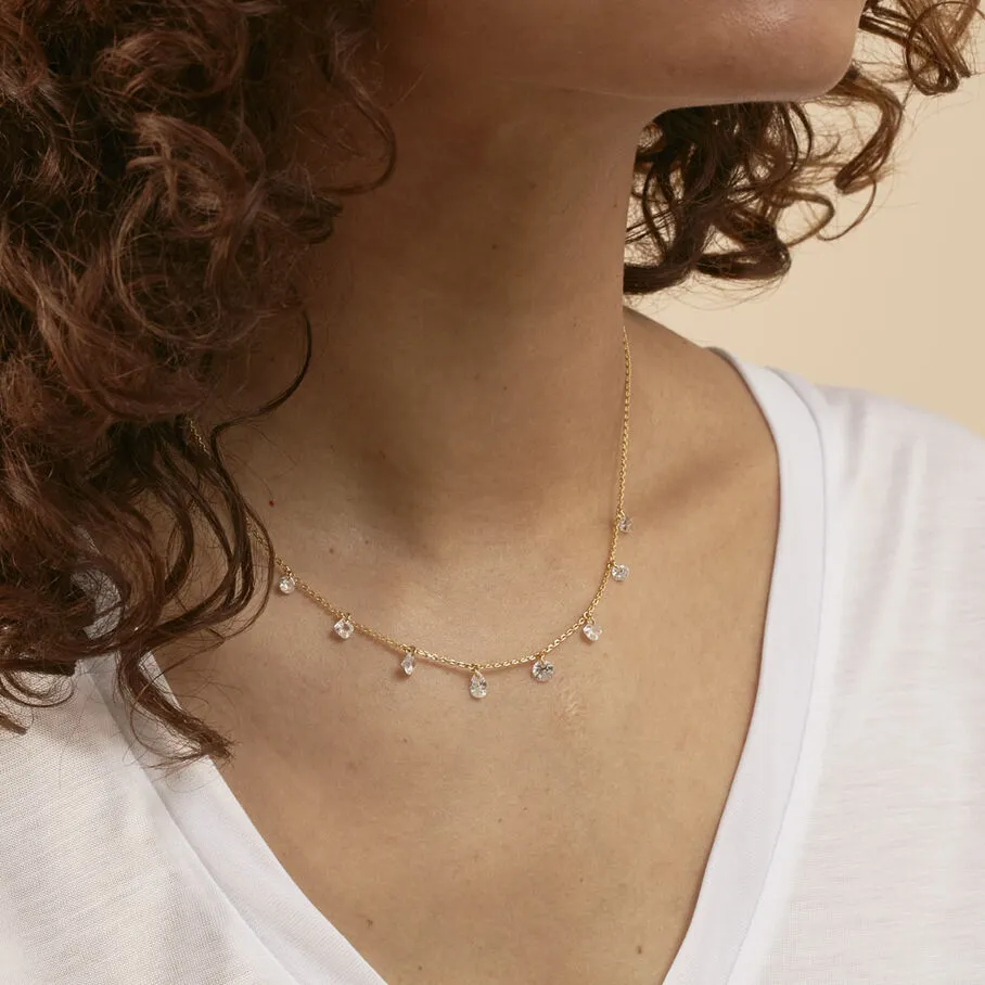 AGATHA FR Collier Ras Du Cou PETILLE - Cristal / Doré 4 AGATHA FR Collier Ras Du Cou PETILLE - Cristal / Doré – Image 2