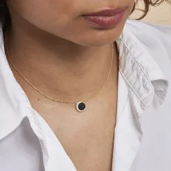 AGATHA FR Collier Ras Du Cou MOONONYX - Onyx -Anneau Soldes 02690084 276 TU M1