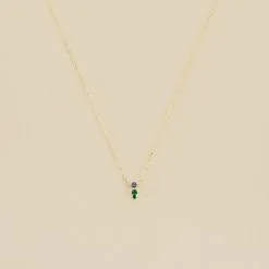 AGATHA FR Collier Ras Du Cou ASTRE - Vert / Doré