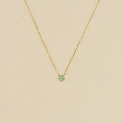 AGATHA FR Collier Ras Du Cou BELOVED - Turquoise / Doré