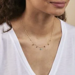 AGATHA FR Collier Ras Du Cou BELOVED - Multicolore / Doré -Anneau Soldes 02690127 256 TU M2