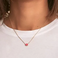 AGATHA FR Collier Ras Du Cou ATMA - Nacre /rose -Anneau Soldes 02690136 642 TU M1