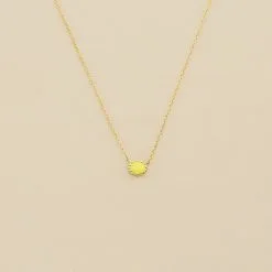 AGATHA FR Collier Ras Du Cou ATMA - Amazonite/ Jaune