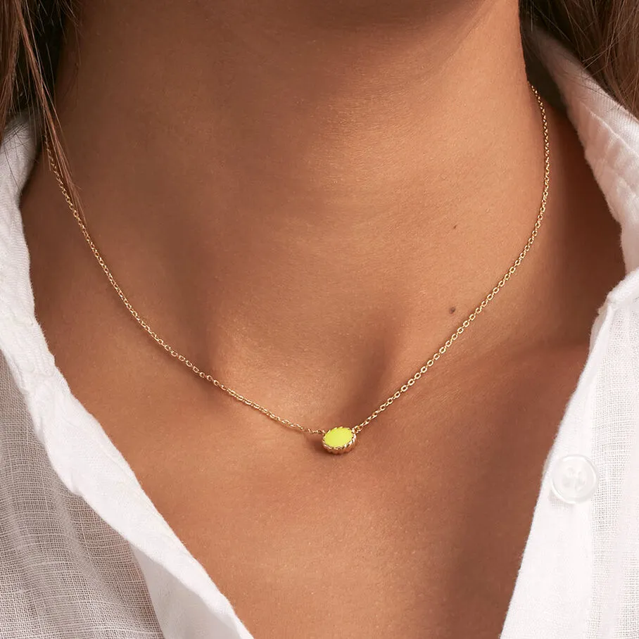 AGATHA FR Collier Ras Du Cou ATMA - Amazonite/ Jaune 6 AGATHA FR Collier Ras Du Cou ATMA - Amazonite/ Jaune – Image 4