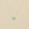 AGATHA FR Collier Mi-long ATMA - Amazonite/ Jaune -Anneau Soldes 02690140 780 TU 01