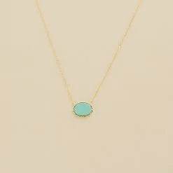 AGATHA FR Collier Mi-long ATMA - Amazonite/ Jaune