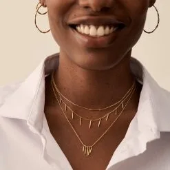 AGATHA FR Collier Mi-long RADIEUX - Doré -Anneau Soldes 02690145 157 TU M2